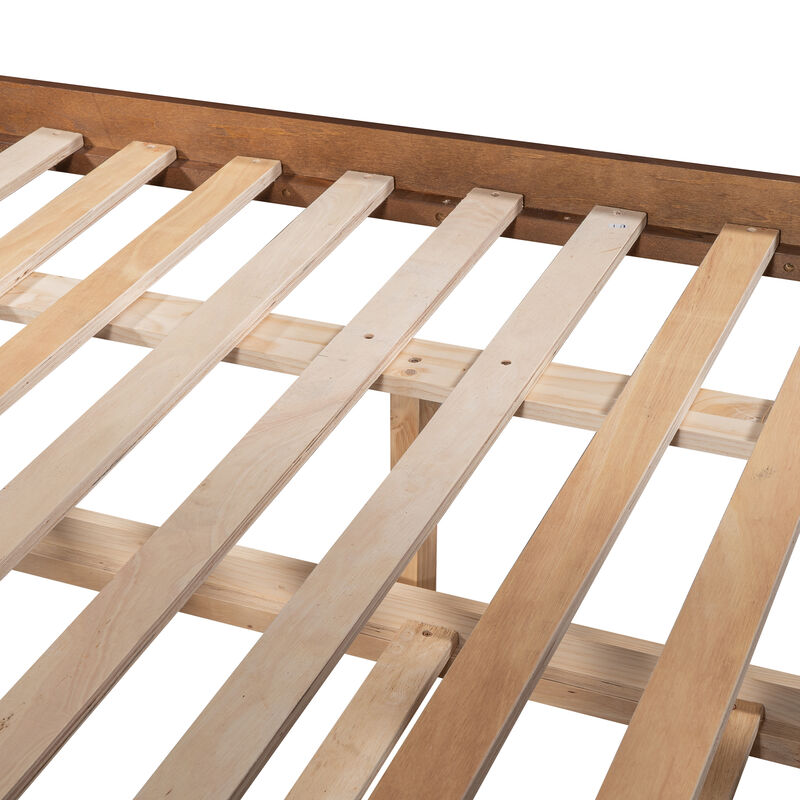 Merax Modern Solid Bunk Bed with Trundle