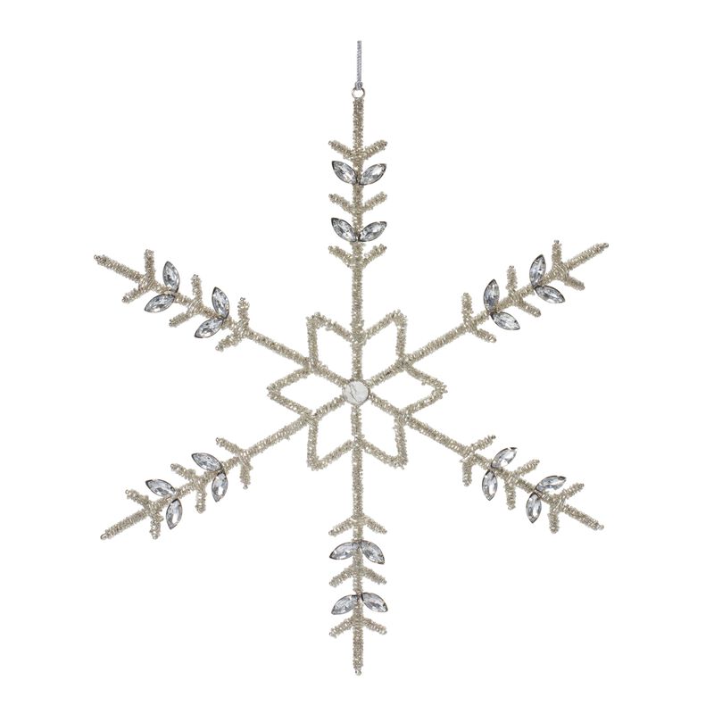 Jewel Metal Snowflake Ornament (Set of 6)