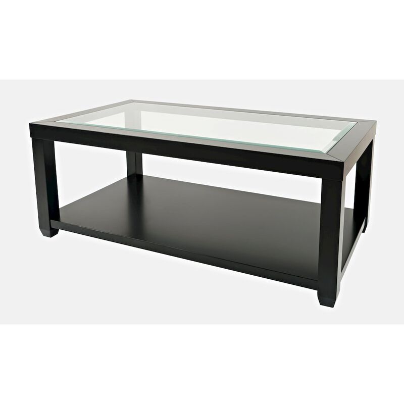 Jofran Urban Icon Contemporary Rectangular Glass Inlay Coffee Table