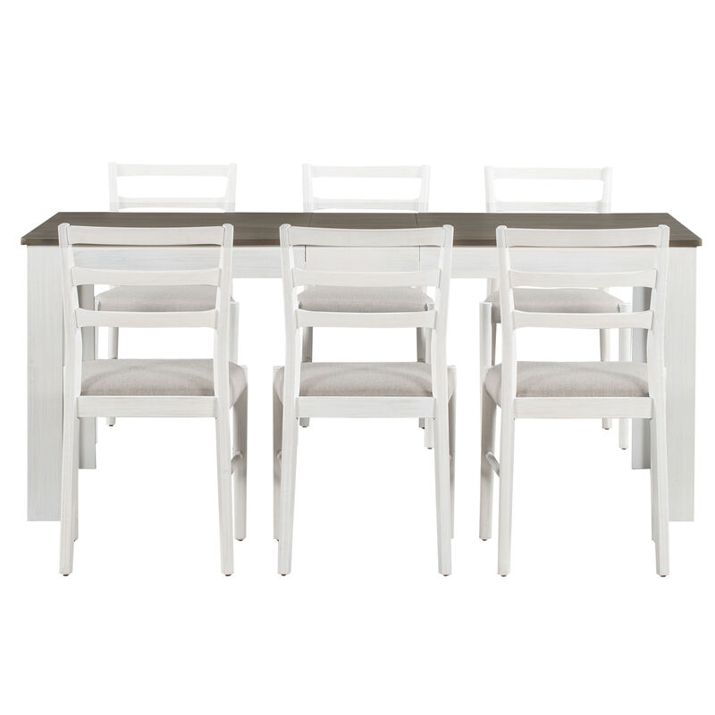 Merax Mutifunctional Extendable Wooden Dining Table Set with Chair