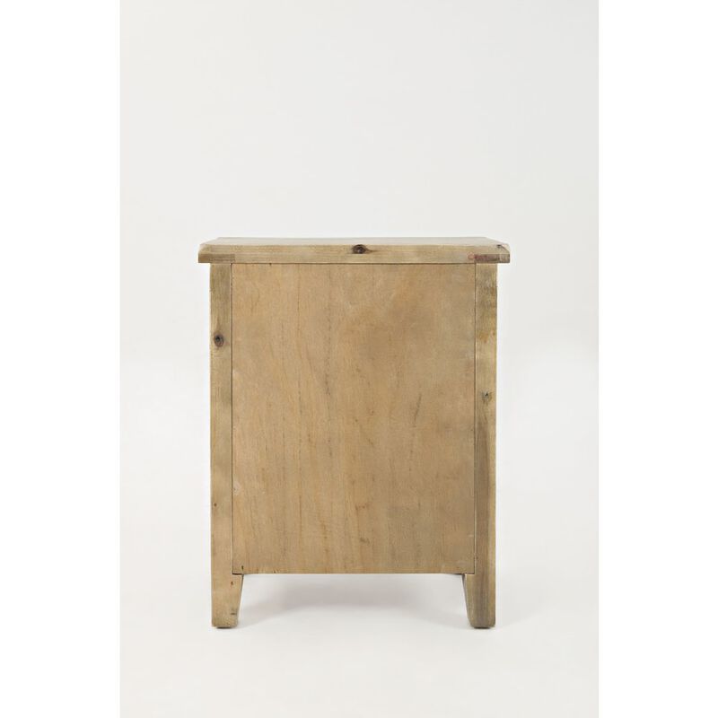 Jofran Artisan's Craft Rustic Farmhouse Distressed Solid Wood Accent Table