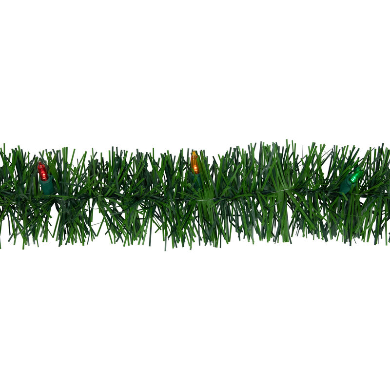 18' Pre-Lit LED Pine Artificial Christmas Garland  Multicolor Lights