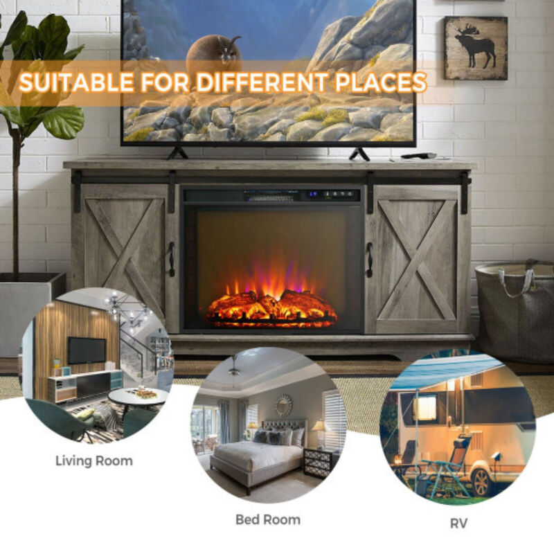 26 Inch Recessed Electric Fireplace heater with Remote Control
