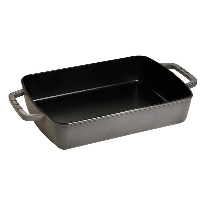 Staub Cast Iron 12-inch x 8-inch Roasting Pan - Matte Black