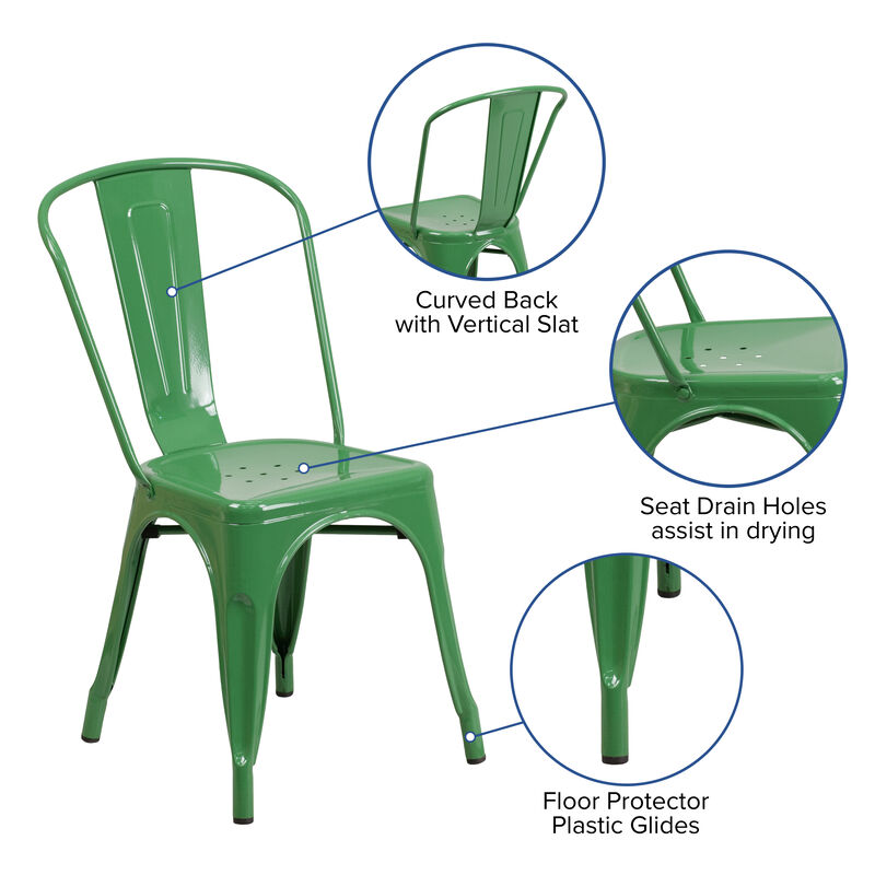Metal Colorful Restaurant Chairs
