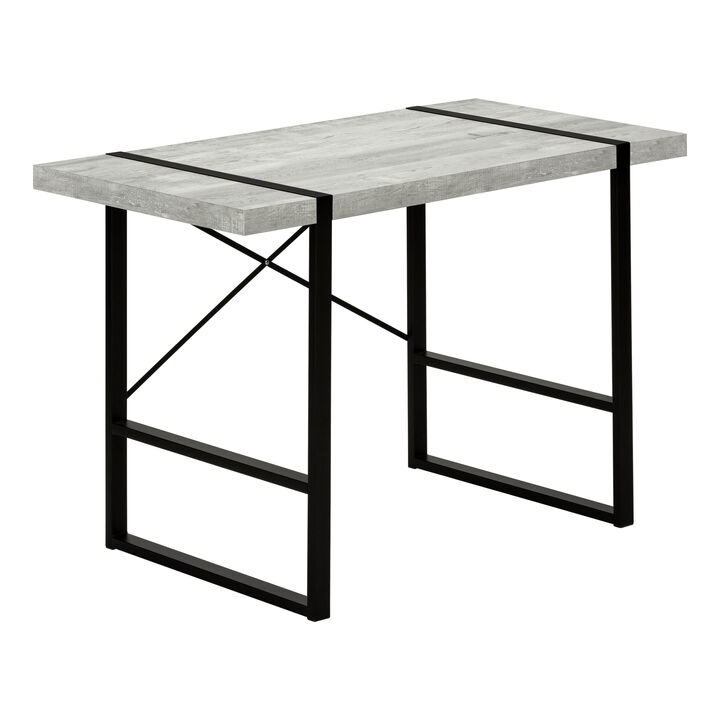 Monarch Specialties I 7316 Computer Desk, Home Office, Laptop, 48"L, Work, Metal, Laminate, Grey, Black, Contemporary, Modern
