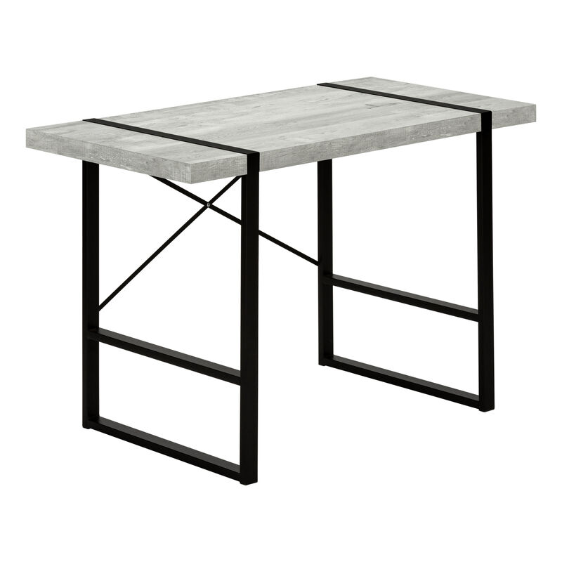 Monarch Specialties I 7316 Computer Desk, Home Office, Laptop, 48"L, Work, Metal, Laminate, Grey, Black, Contemporary, Modern