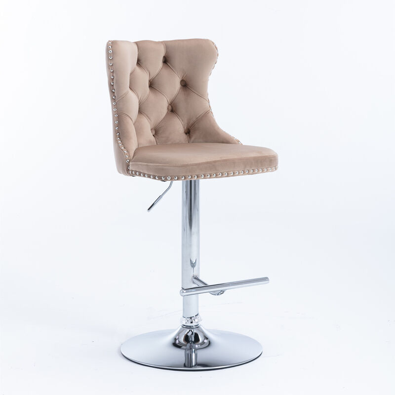 Swivel Barstools Adjustable Seat Height Counter Chairs for Kitchen & Bar