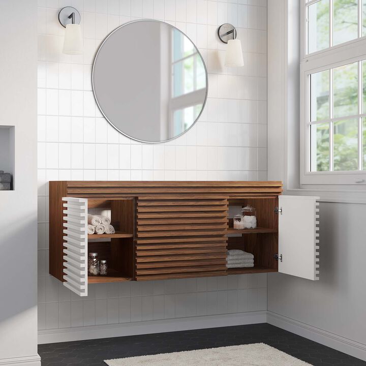 Render 48" Wall-Mount Bathroom Vanity Cabinet