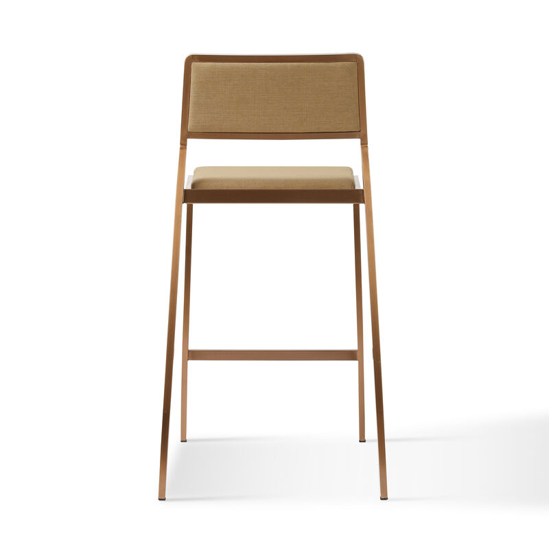 Gale Black Performance Vegan Leather Stackable Stool - Set of 2
