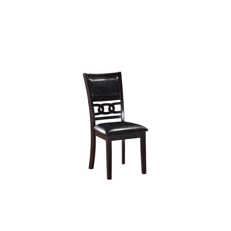 New Classic Furniture Furniture Gia Solid Wood Dining Chairs in Ebony Black (Set of 2)