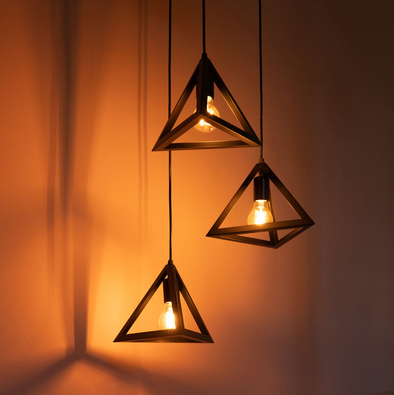 Sset of 3 Triangle Ceiling Lights