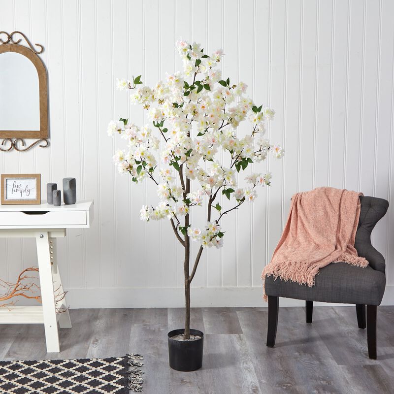 Hivvago 6 Feet Cherry Blossom Artificial Tree