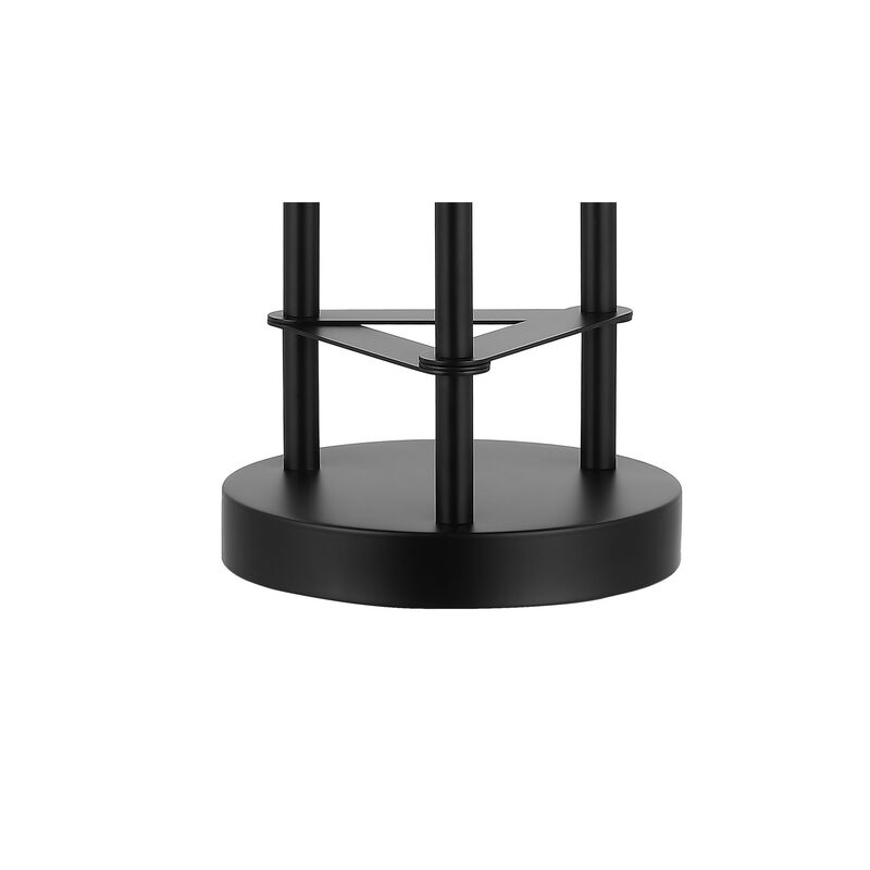 Axel 3-Light Iron/Seeded Glass Modern Industrial LED Table Lamp