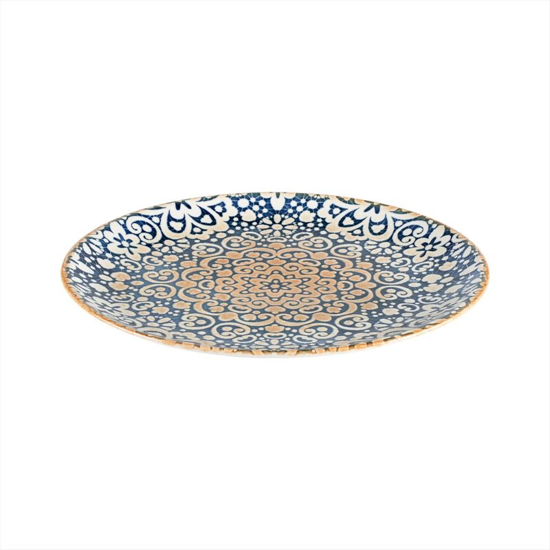 Alhambra 14.25" x 11" x h:1.25" Oval Decorated Porcelain Platter