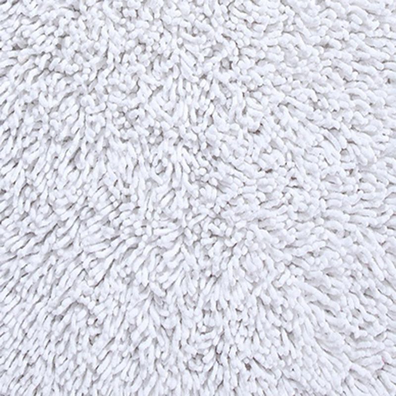 Knightsbridge Chenille Shaggy 220 GSF Non Skid Back Bath Rug Set - 2- Piece - 17x24 and 21x34", White