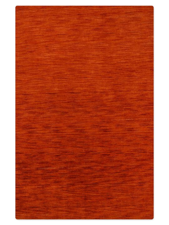 RUGSOTIC CARPETS HAND KNOTTED LOOM WOOL ECO-FRIENDLY AREA RUGS  - 9'x12', Rectangle, Light Red Color, Solid Plain Design, High Pile Handmade Anti Skid Area Rugs for Living Room, Bed Room (L00111)