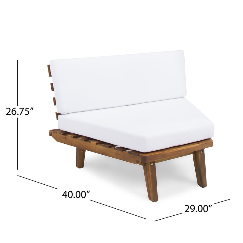 Merax Outdoor Patio Sofa  with  1 Coffee Table Set