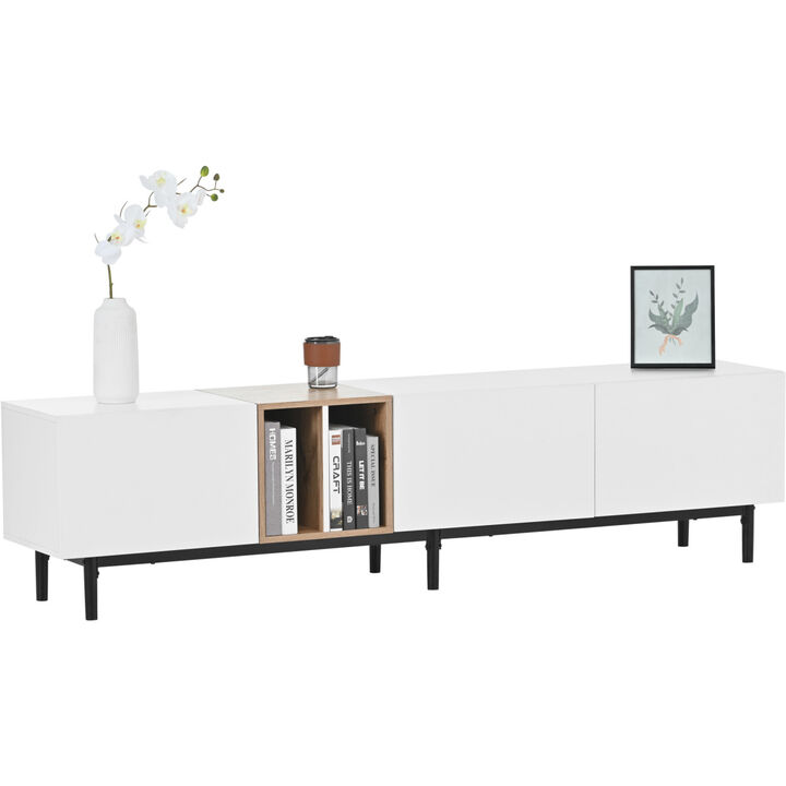Modern 80" TV Stand with Large Storage