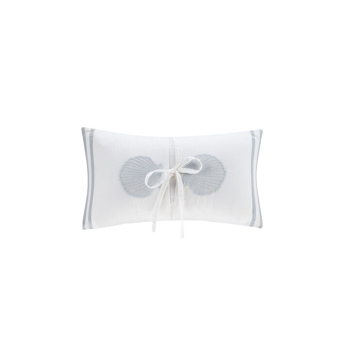 Gracie Mills Ramos Coastal Embroidered Oblong Pillow