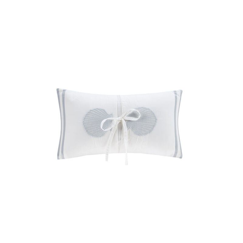 Gracie Mills Ramos Coastal Embroidered Oblong Pillow