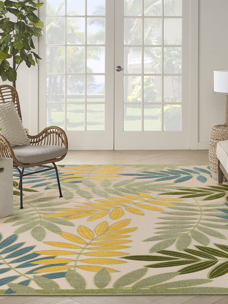 Aloha ALH18 Green/Multicolor 6' x 9' Rug