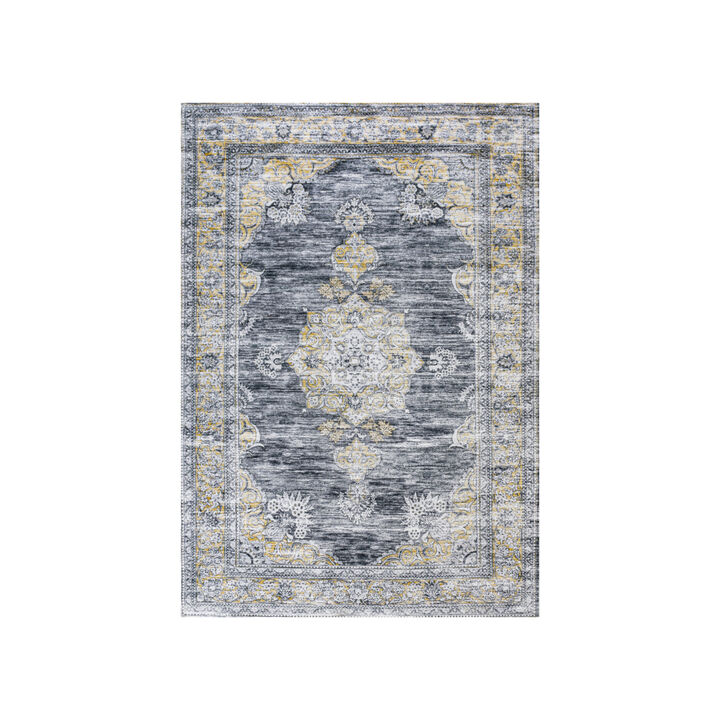 Bausch Bohemian Distressed Chenille Machine-Washable Area Rug