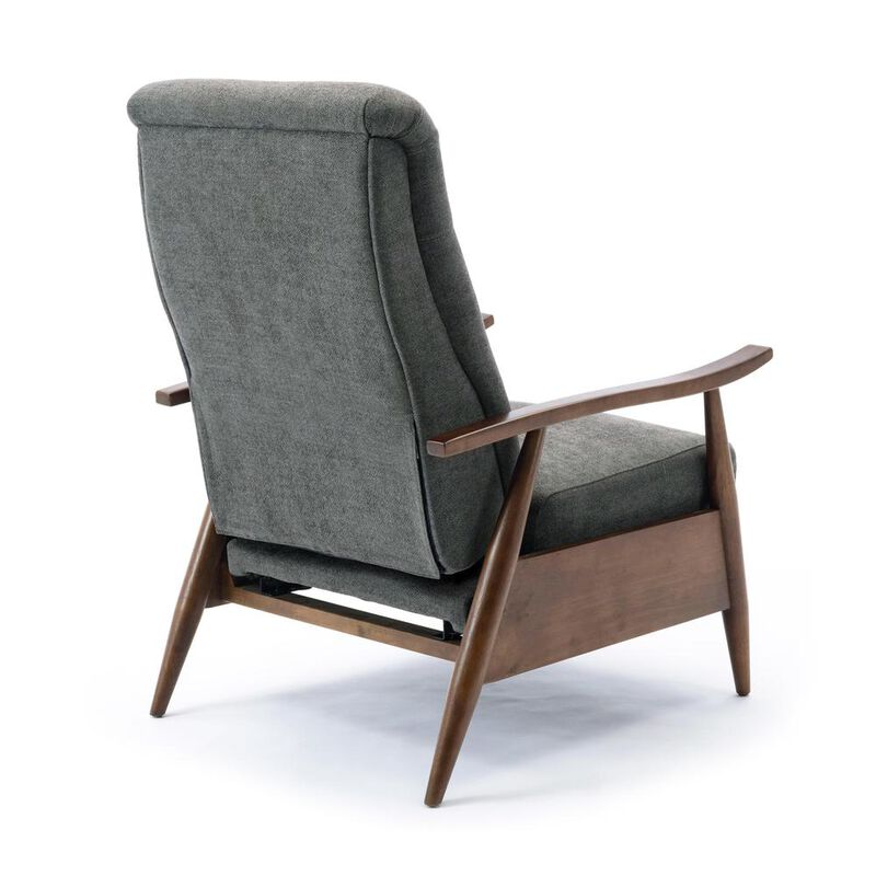 Comfort Pointe Soren Wood Arm Push Back Recliner - Charcoal