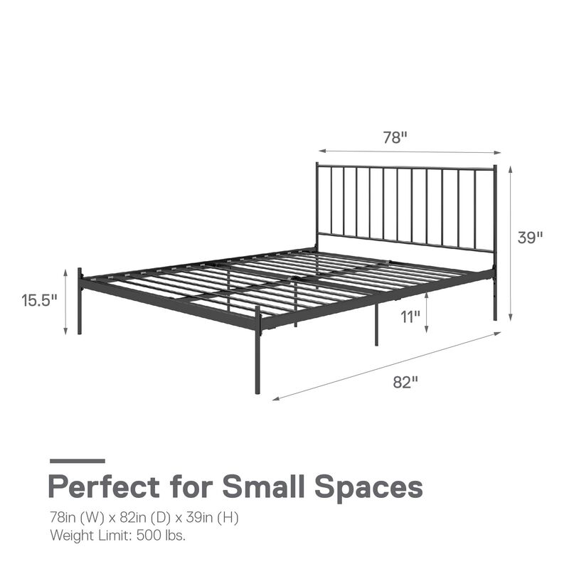Ares Metal Bed, King, Black