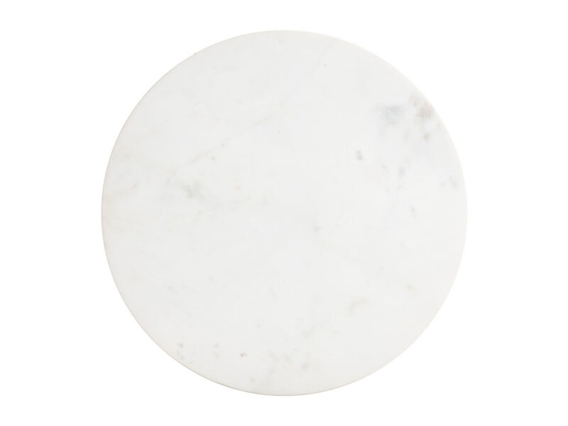 Mazara Side Table White & Natural