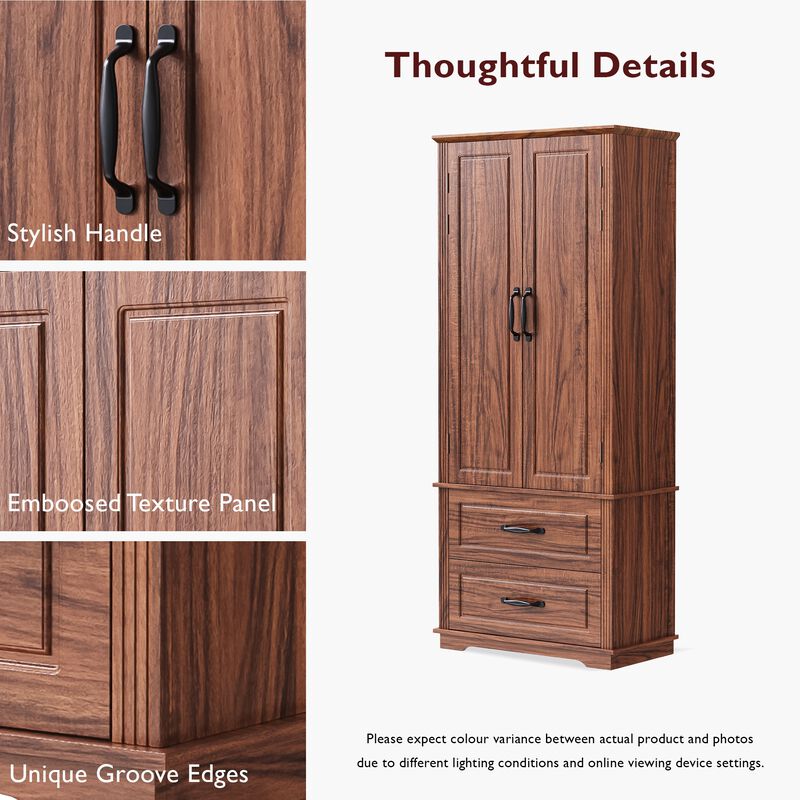 Merax Farmhouse Kitchen Pantry Cupboard Cabinet