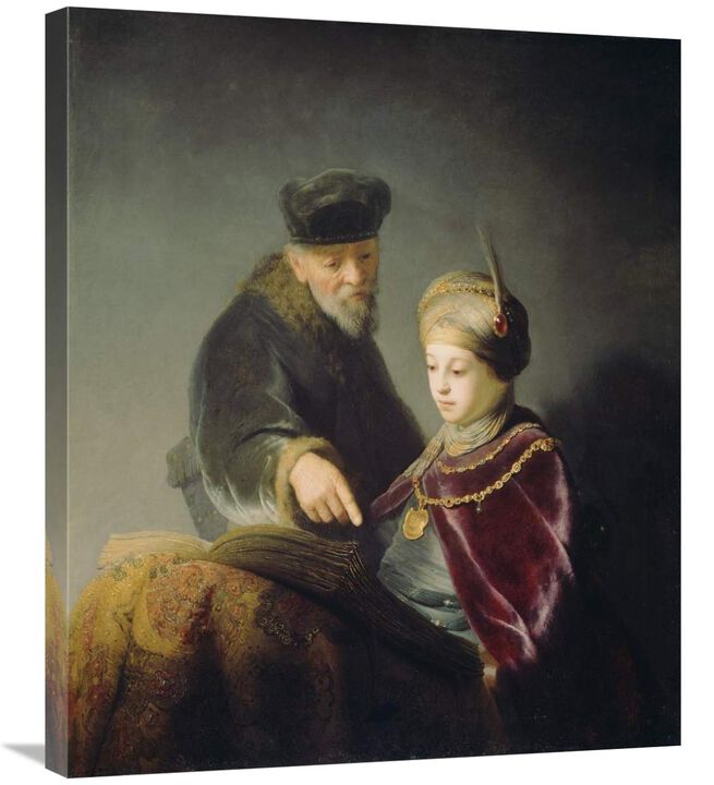 A Young Scholar and his Tutor-Canvas Art-25.2x30