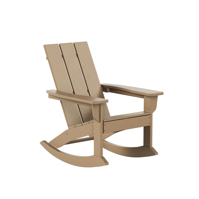 WestinTrends Modern Adirondack Outdoor Rocking Chair