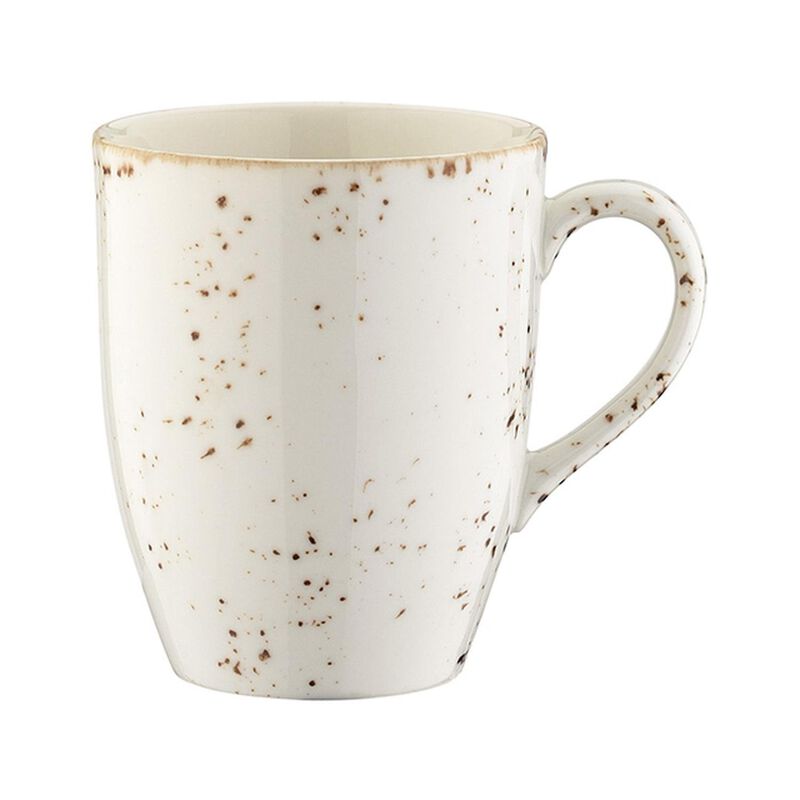 Grain dia.3.25" h:4.25" 11 oz. Round Decorated Porcelain Mug (Set of 4)