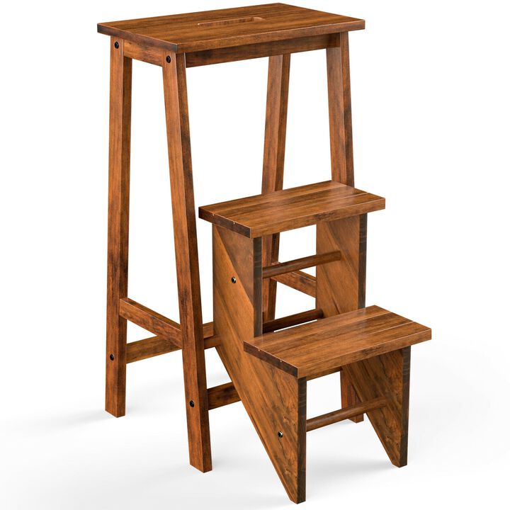 3-Tier Step Stool 3-in-1 Folding Ladder with Bench for Versatile Use