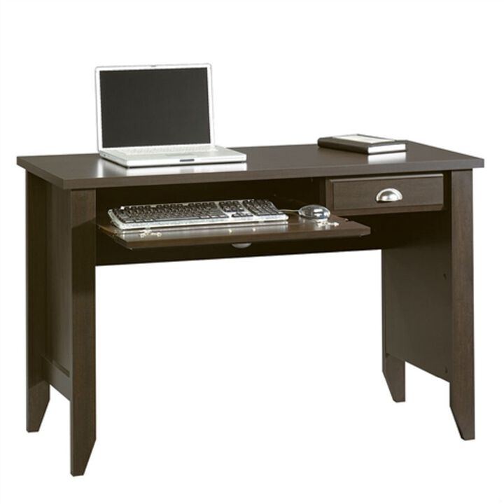 Computer Desk with Slide-Out Keyboard Tray in Mocha Finish