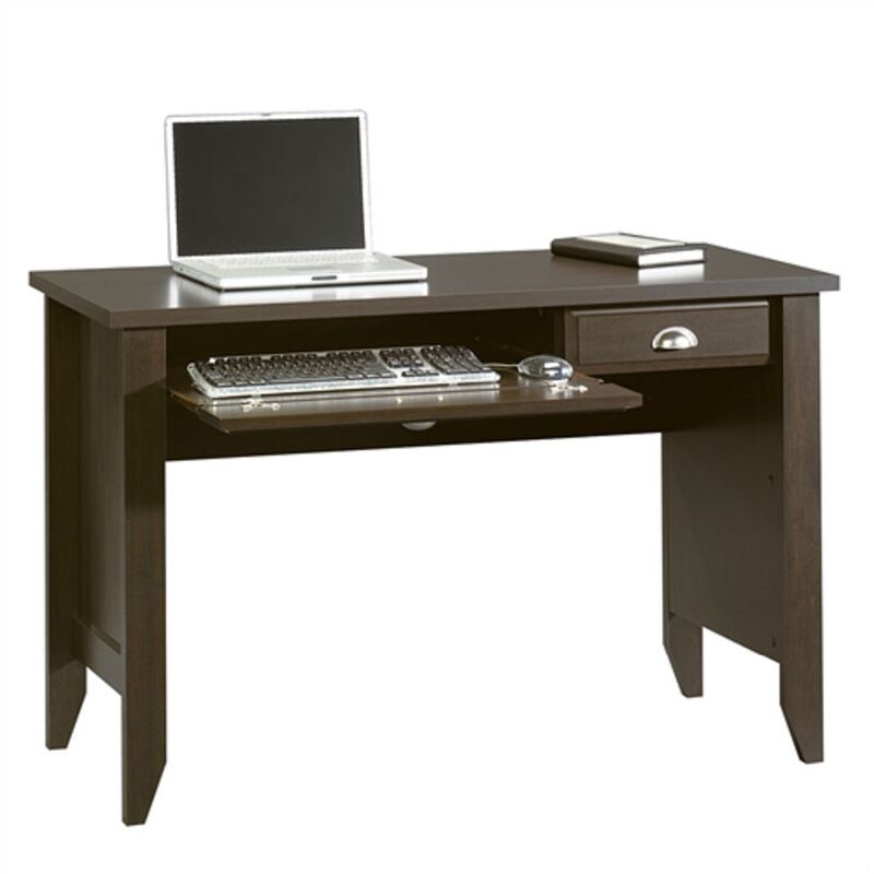 Computer Desk with Slide-Out Keyboard Tray in Mocha Finish