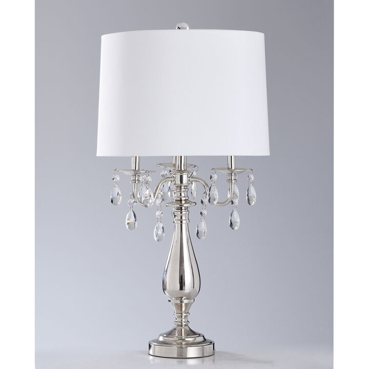 Steel Crystal Table Lamp