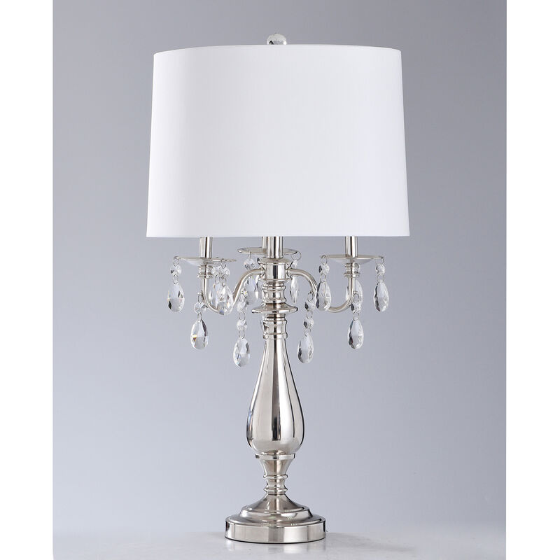 Steel Crystal Table Lamp