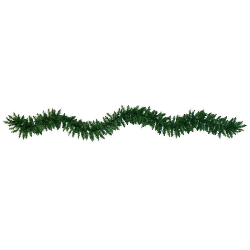 Hivvago 9" Christmas Pine Artificial Garland with 50 Warm White LEDs Lights