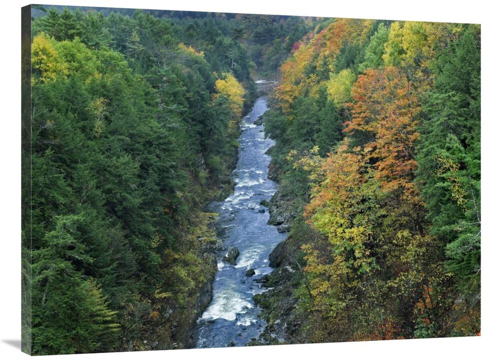 Ottauquechee River and Quechee Gorge, Vermont-Canvas Art-40x30