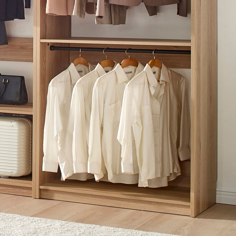 Prosper Oak Freestanding Walk in Wood Closet System