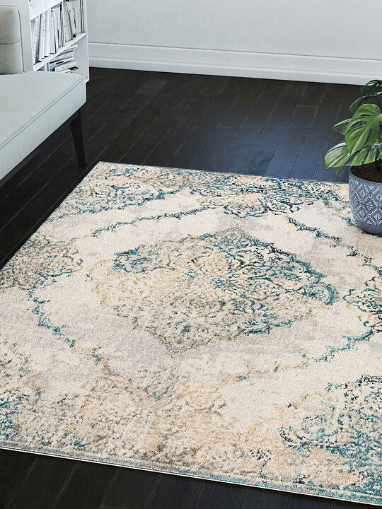 Karma KM23 Ivory 1'8" x 2'6" Rug