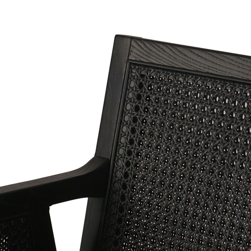 Antonia Cane Arm Counter Stool in Ebony