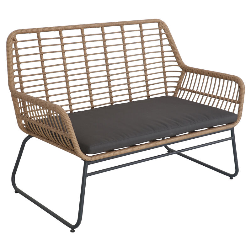 4-Piece Kingstown Rattan Outdoor Patio Conversation Set with Cushions