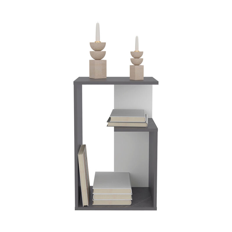 Side Table Sallis, Living Room, Onyx/White