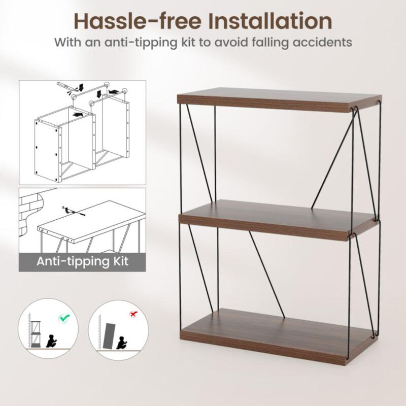 Hivvago 2/3/4/5-Tier Multipurpose Display Rack with Metal Frame