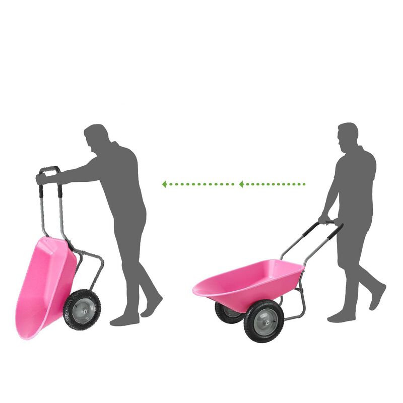 Heavy Duty 2-Wheel Multipurpose Rust Proof Wheelbarrow