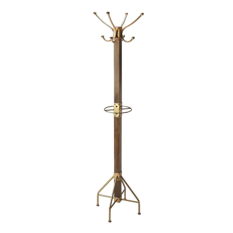 Butler Specialty Company Logan Square Wood & Antique Coat Rack/Tree, Medium Brown