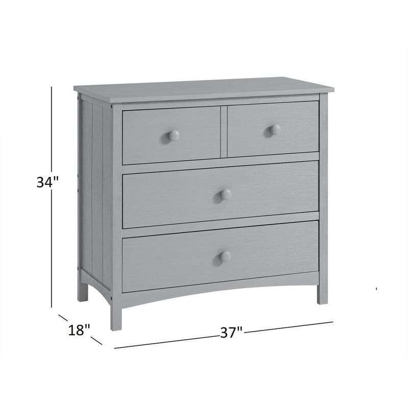 Oxford Baby Montauk 3 Dr Dresser Rta Farmhouse Gray